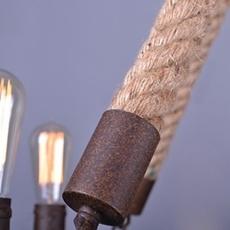 Lampadario a sospensione vintage in corda industriale creativo stile americano