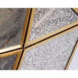 Lampada a sospensione nordica rustica in ottone e vetro