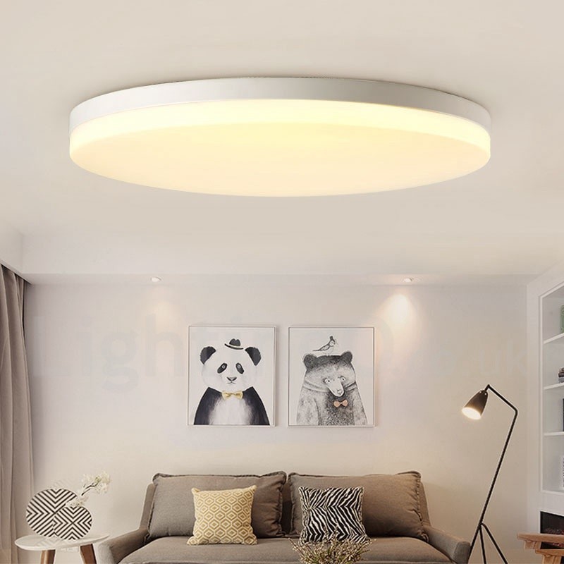 Plafoniera LED dimmerabile rotonda ultrasottile in acrilico, anche applique