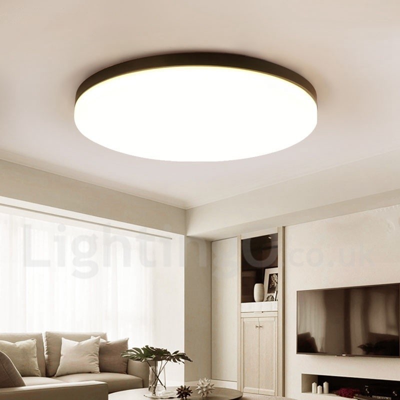 Plafoniera LED dimmerabile rotonda ultrasottile in acrilico, anche applique