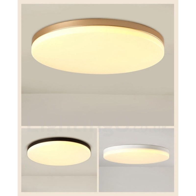 Plafoniera LED dimmerabile rotonda ultrasottile in acrilico, anche applique