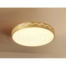 Plafoniera rotonda moderna in ottone con paralume in acrilico