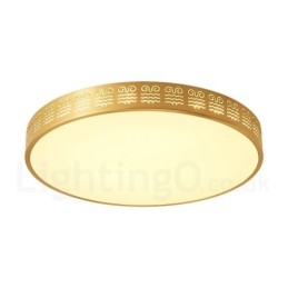 Plafoniera rotonda in ottone e acrilico, stile nordico moderno