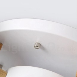 Lampadario moderno nordico in legno con paralume in acrilico