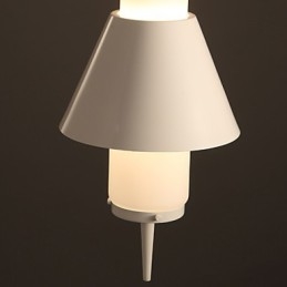 Lampada a sospensione moderna in metallo bianco 2 luci