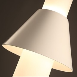 Lampada a sospensione moderna in metallo bianco 2 luci