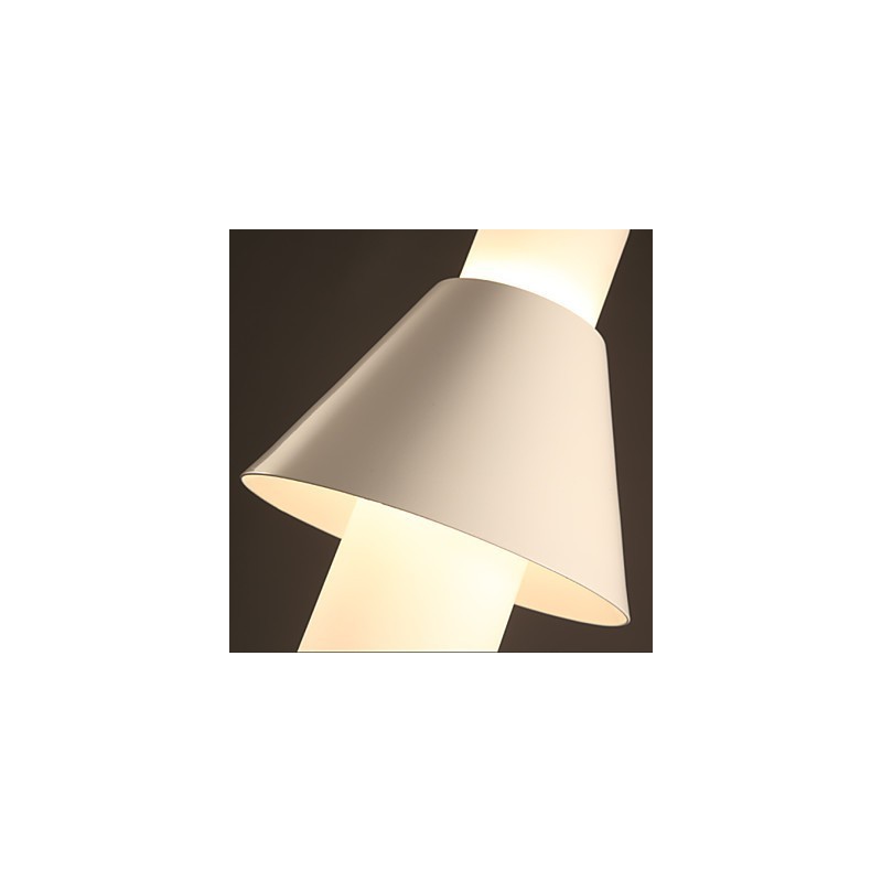 Lampada a sospensione moderna in metallo bianco 2 luci
