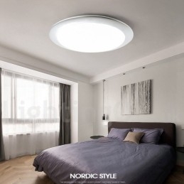 Plafoniera LED moderna nordica super sottile 4 cm dimmerabile con paralume in acrilico e telecomando
