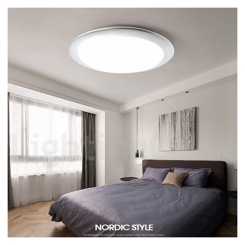 Plafoniera LED moderna nordica super sottile 4 cm dimmerabile con paralume in acrilico e telecomando