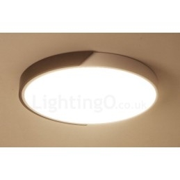 Lampada da soffitto LED retrò noce ultra sottile rotonda dimmerabile a filo, paralume in acrilico