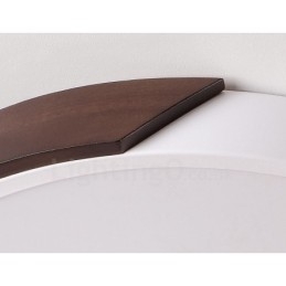 Lampada da soffitto LED retrò noce ultra sottile rotonda dimmerabile a filo, paralume in acrilico