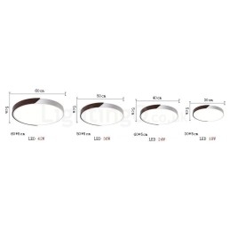 Lampada da soffitto LED retrò noce ultra sottile rotonda dimmerabile a filo, paralume in acrilico