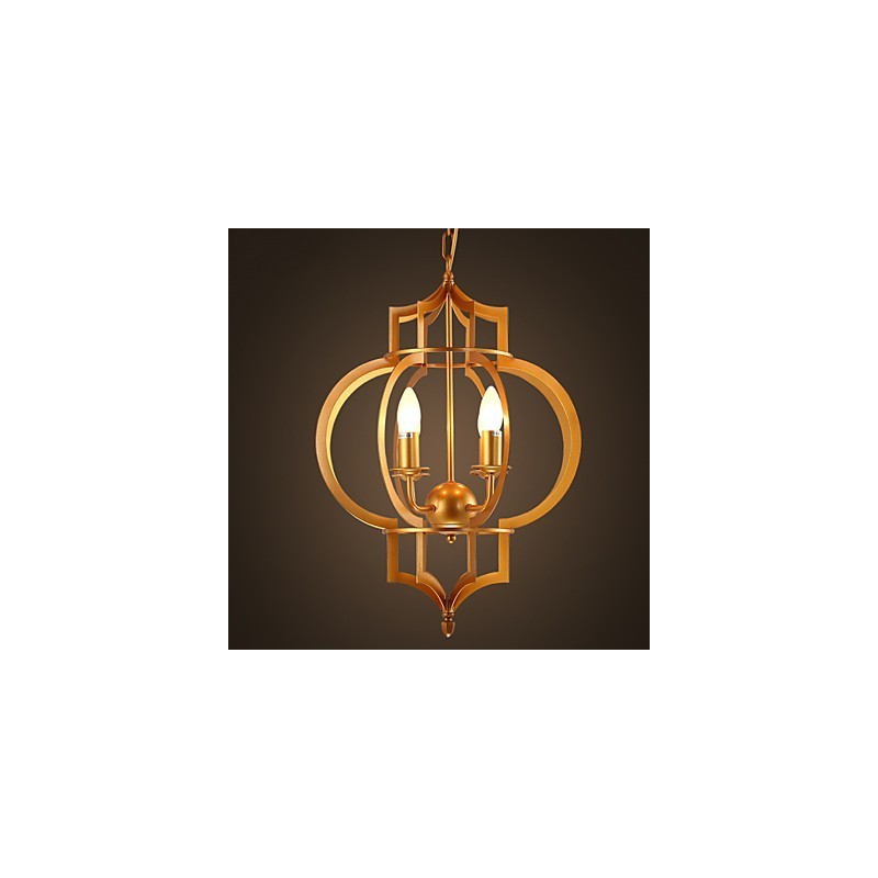 Lampadario moderno bianco e nero in metallo dorato, 52 cm, 1 lampadina E12/E14