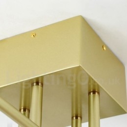 Lampadario rustico a 8 luci in acciaio inossidabile con paralumi in vetro trasparente o blu