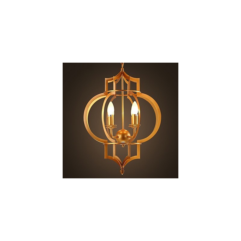 Lampadario moderno bianco e nero in metallo dorato, 52 cm, 1 lampadina E12/E14