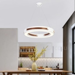 Lampada a sospensione ad anello moderna in acrilico multicolore
