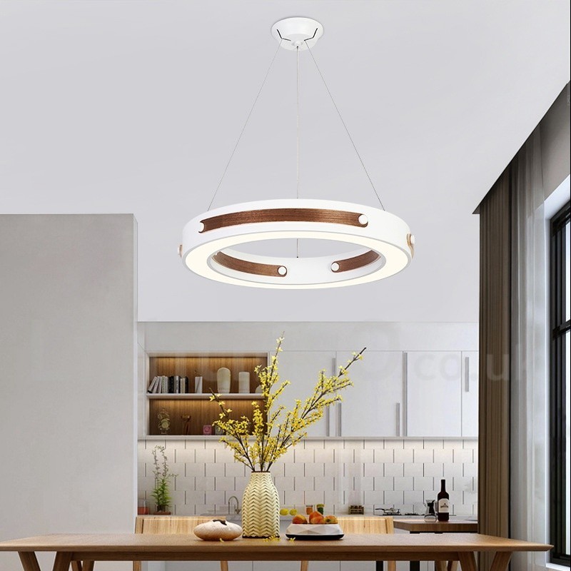Lampada a sospensione ad anello moderna in acrilico multicolore