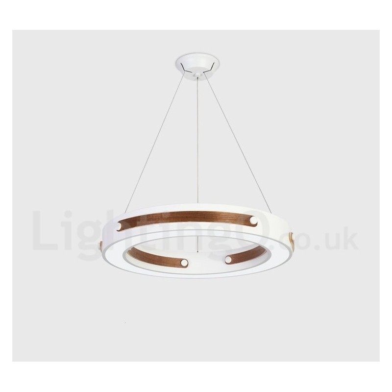 Lampada a sospensione ad anello moderna in acrilico multicolore