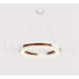 Lampada a sospensione ad anello moderna in acrilico multicolore