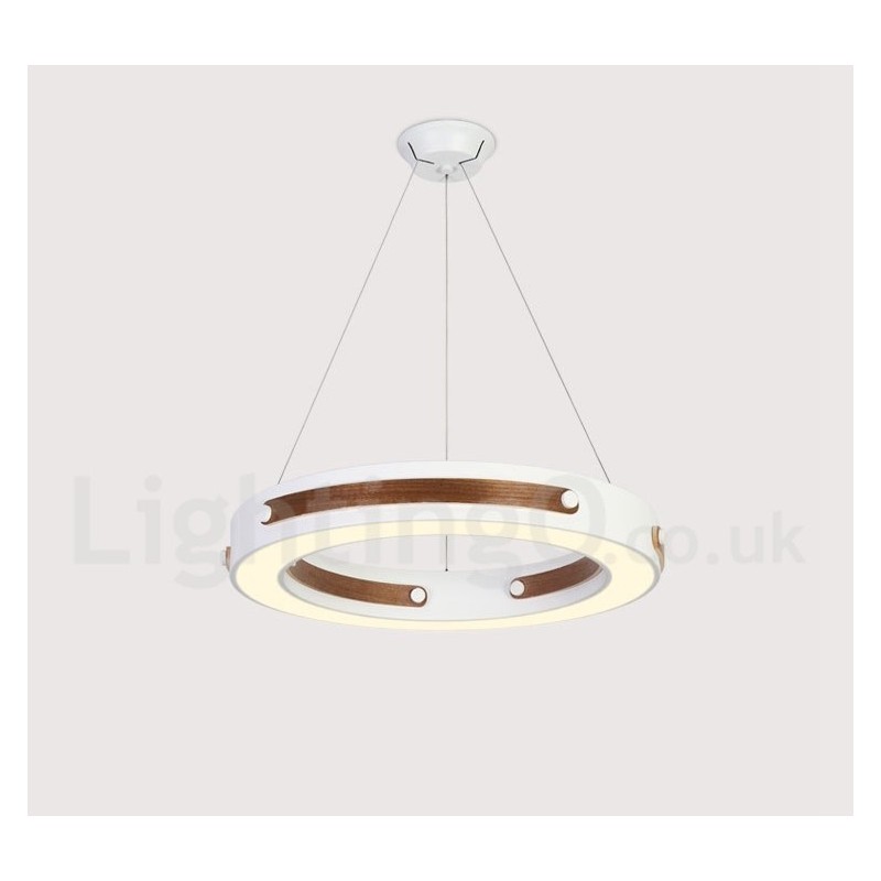 Lampada a sospensione ad anello moderna in acrilico multicolore