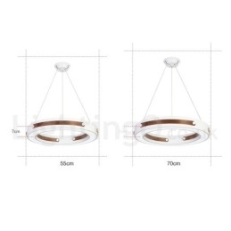 Lampada a sospensione ad anello moderna in acrilico multicolore