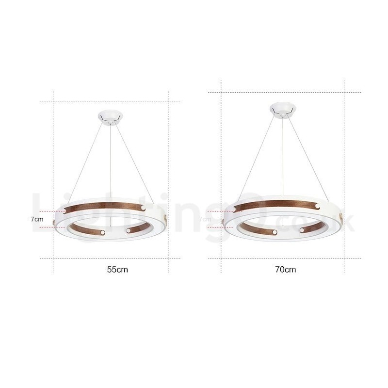 Lampada a sospensione ad anello moderna in acrilico multicolore