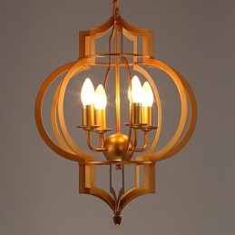 Lampadario moderno bianco e nero in metallo dorato, 52 cm, 1 lampadina E12/E14