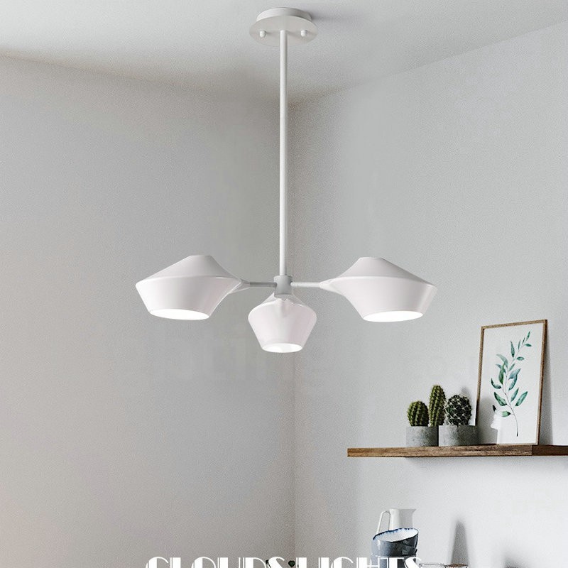 Lampadario lineare retrò a 3 luci con paralumi in acrilico per esterni Garage