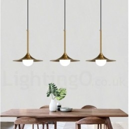 Lampada a sospensione industriale mini 1 luce oro e nero con paralume in vetro trasparente