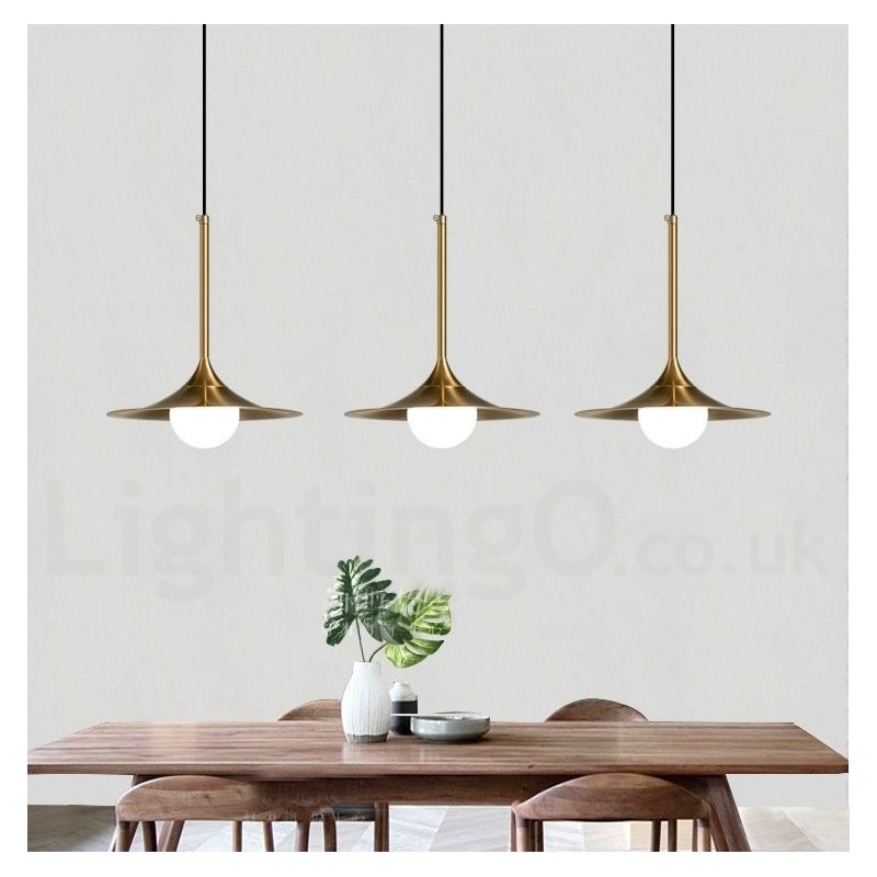 Lampada a sospensione industriale mini 1 luce oro e nero con paralume in vetro trasparente