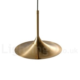 Lampada a sospensione industriale mini 1 luce oro e nero con paralume in vetro trasparente