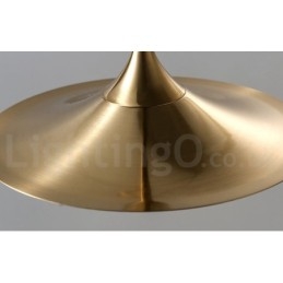 Lampada a sospensione industriale mini 1 luce oro e nero con paralume in vetro trasparente