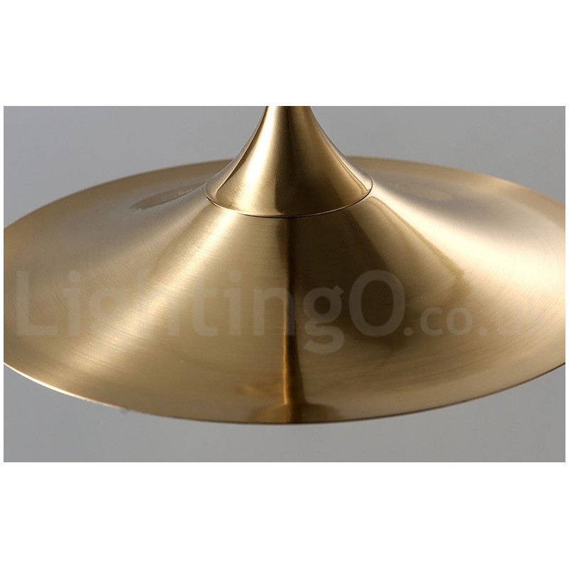 Lampada a sospensione industriale mini 1 luce oro e nero con paralume in vetro trasparente