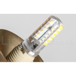 Lampada a sospensione industriale mini 1 luce oro e nero con paralume in vetro trasparente