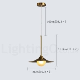 Lampada a sospensione industriale mini 1 luce oro e nero con paralume in vetro trasparente
