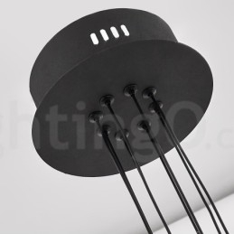 Lampadario di design nordico postmoderno 2021 a 8 luci con paralumi in acrilico nero