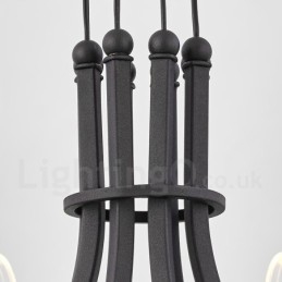 Lampadario di design nordico postmoderno 2021 a 10 luci con paralumi in acrilico nero