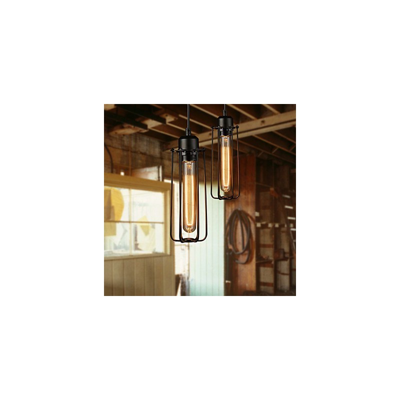 Lampadario mini in metallo stile rustico lodge retrò 3 luci E26/E27