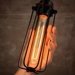 Lampadario mini in metallo stile rustico lodge retrò 3 luci E26/E27
