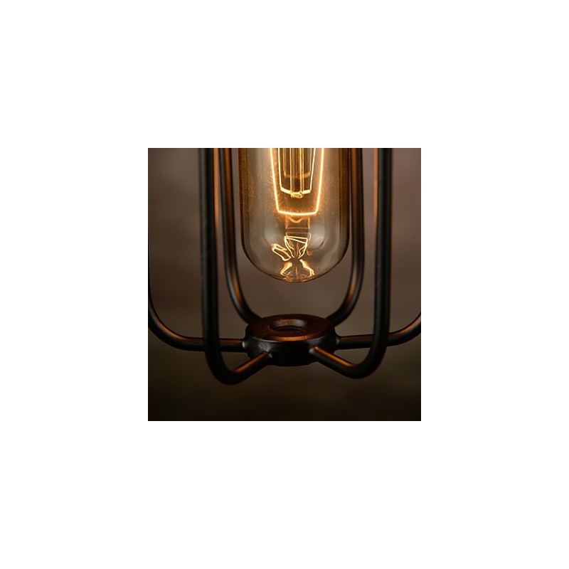 Lampadario mini in metallo stile rustico lodge retrò 3 luci E26/E27