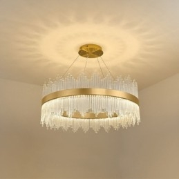 Lampadario rotondo in cristallo moderno contemporaneo diametro 50/60/80/100 cm