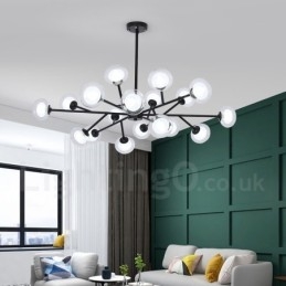 Lampadario moderno Postmodern Magic Beans in vetro e acciaio inox