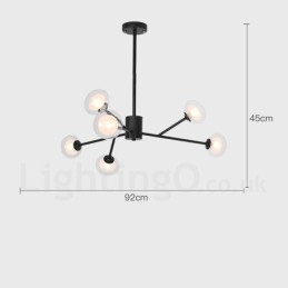 Lampadario moderno Postmodern Magic Beans in vetro e acciaio inox