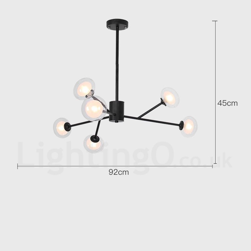 Lampadario moderno Postmodern Magic Beans in vetro e acciaio inox