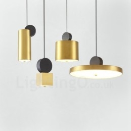 Lampada a sospensione moderna oro e nero, 4 modelli