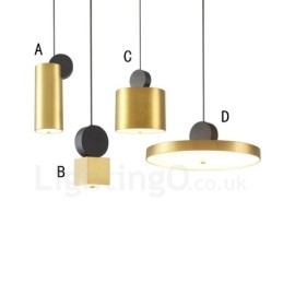 Lampada a sospensione moderna oro e nero, 4 modelli