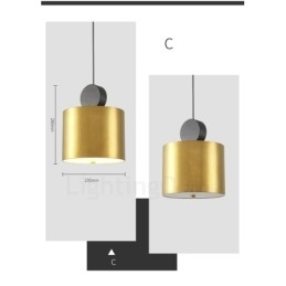 Lampada a sospensione moderna oro e nero, 4 modelli