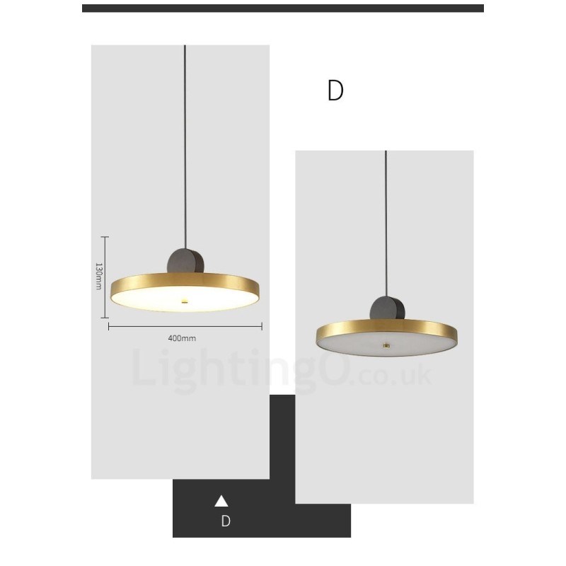Lampada a sospensione moderna oro e nero, 4 modelli