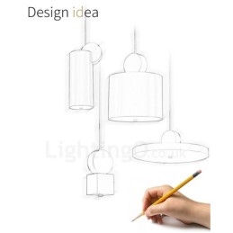 Lampada a sospensione moderna oro e nero, 4 modelli