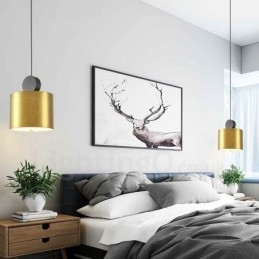 Lampada a sospensione moderna oro e nero, 4 modelli